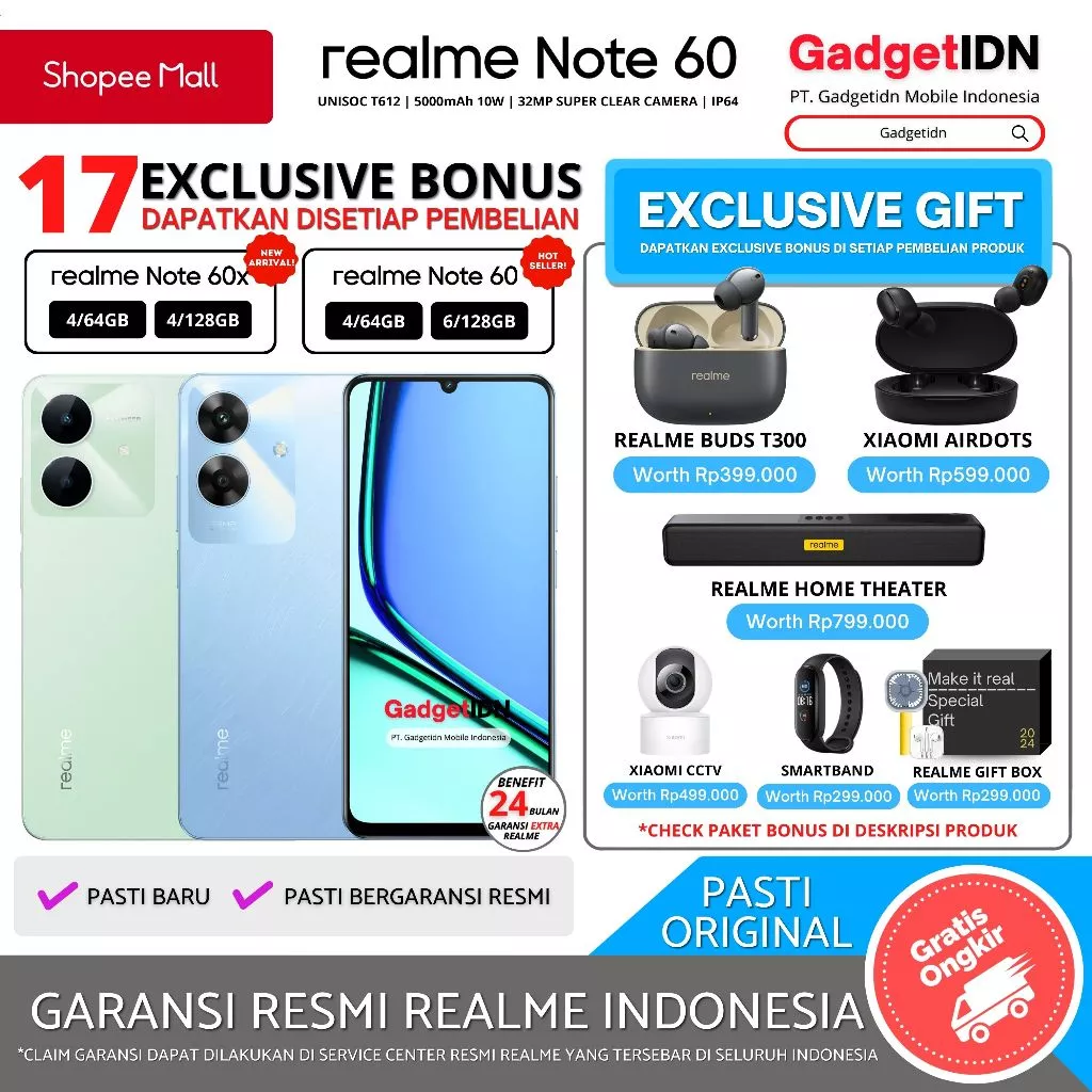 Review REALME Note 60 8/256GB: HP Terbaik di Kelasnya, Bonus Melimpah !
