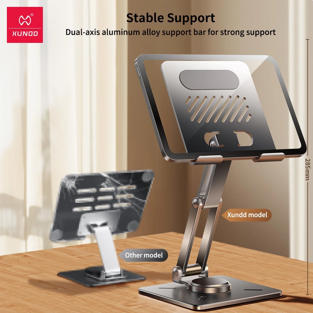 Review XUNDD Tablet Holder: Dudukan Tablet Ringkas, Tangguh dan Bisa Diputar 360°