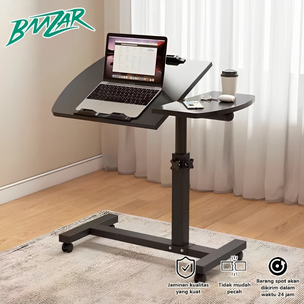 Review Lengkap Meja Laptop Adjustable BMZAR Multifungsi, Kokoh, dan Gampang di pasang