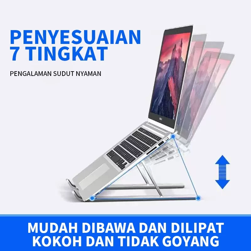 Review Dudukan Laptop Aluminium Portable – Solusi anti pegal